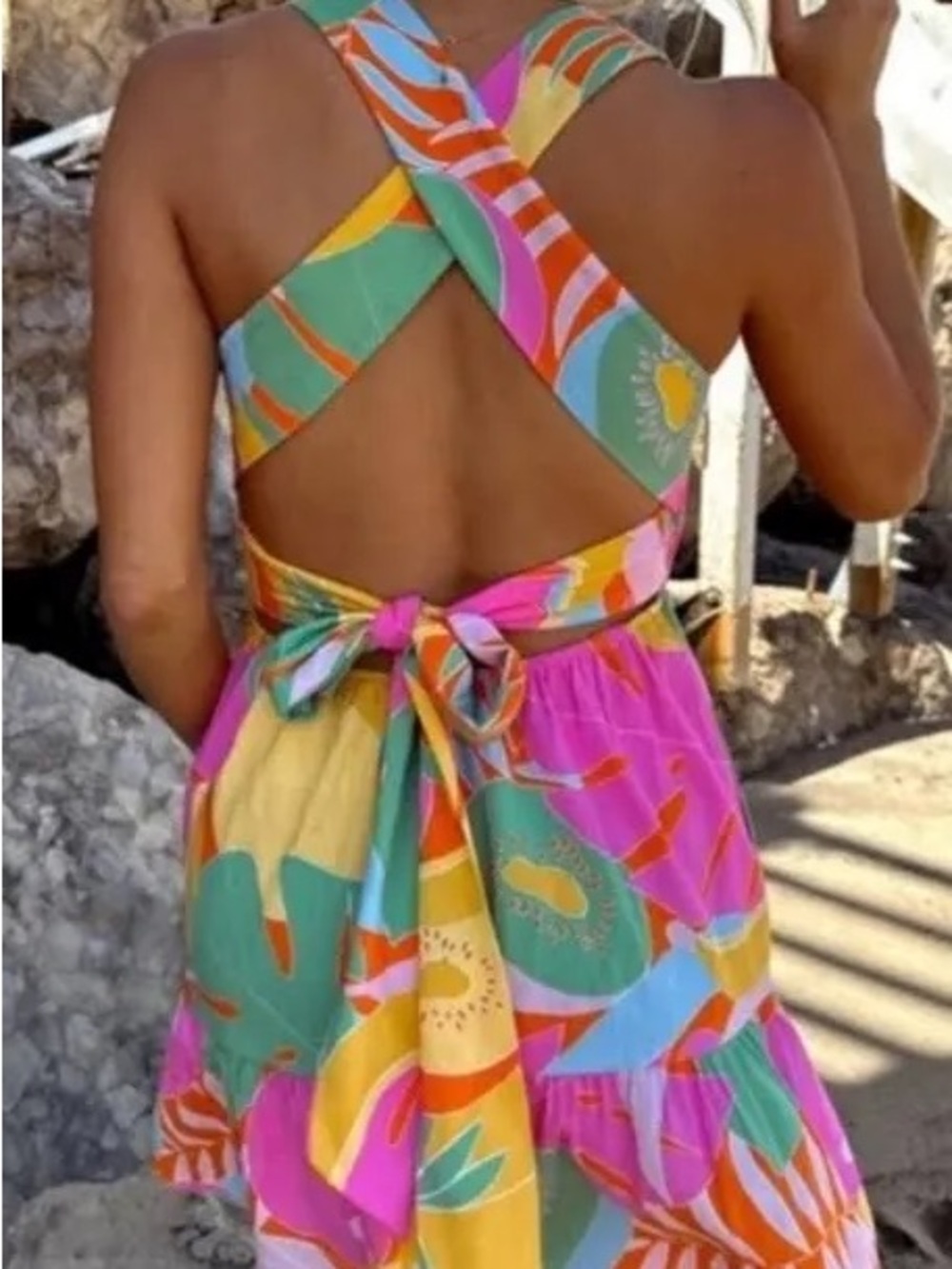 Show Me Your MuMu Collins Mini Dress in  Tropical Print